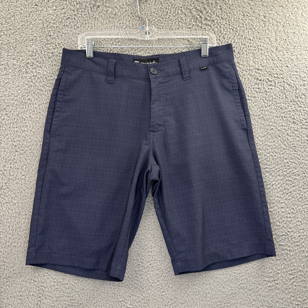 Travis Mathew Performance Chino Shorts 11" Navy Blue Golf Preppy Stretch Men 34